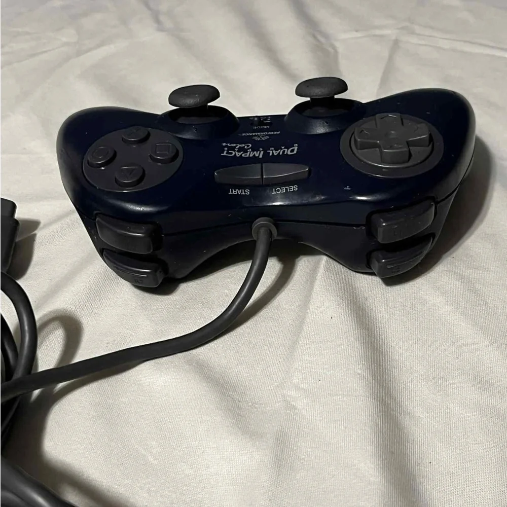 Performance Dual Impact Colors Game Pad Controller - Black Untested